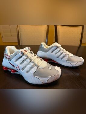 New Nike Shox White Red Sneaker Shoes Size US 11